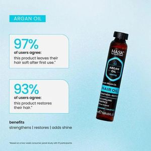 Hask Huile d'Argan Réparation, Huile Capillaire - Made in Usa