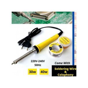 مكواة لحام كهربائية صناعية مع مادة الكولوفان وسلك اللحام، مجموعة معدات اللحام