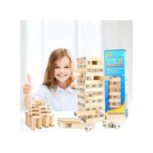 Blocs en bois de 48 pièces pour créer un train, jeu de fête amusant et éducatif.