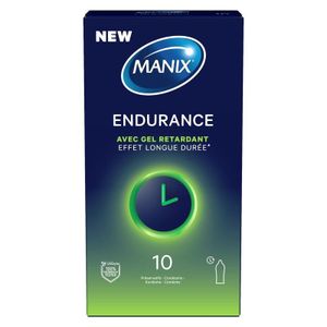 Manix ENDURANCE 10 préservatifs retardants intensément lubrifiés longue durée