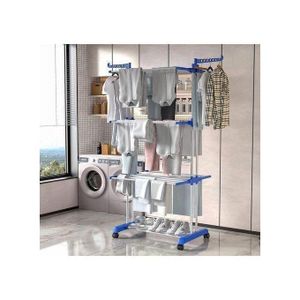 Étendoir à linge, séchoir pliable, support de séchage, étendoir 3 niveaux, support vêtements, séchage intérieur extérieur, rangement portable, étendoir à linge 3 niveaux, support séchoir