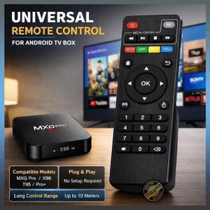 Télécommande Universelle pour Android TV Box – Compatible MXQ Pro, X96, X96 Mini, X96W, H96 Pro+, T95M, T95N, T95X, S905W – Contrôleur IR de Remplacement