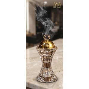 Brûleur d'Encens Élégan en Cristal – mbekhra-Design de Luxe pour une Ambiance de Bien-être et Décoration d'Intérieur