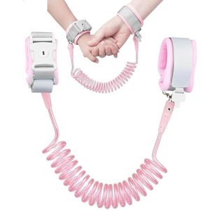 Bracelet de Sécurité Anti-Perte pour Enfants – Lien de Poignet Réglable avec Câble Extensible et Verrou de Protection