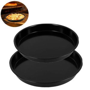 Lot de 2 2 moules à four Ronds - Plateaux à fours - revêtement antiadhésif pour pizza