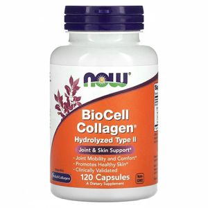Now Foods BioCell Collagen // كولاجين النوع الثاني المحلل مائياً // 120 كبسولة نباتية