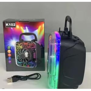 Enceinte Bluetooth Portable RGB avec Haut-Parleur Haute Puissance et Lampe LED Multicolore