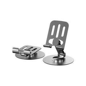 Joko Support mobile et tablette, pliable et rotatif à 360°, base ronde métallique stable JK-H60