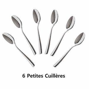 Lot de 6 Cuillères à Café en Acier Inoxydable - Petites Cuillères