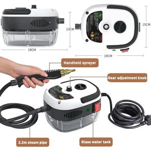 Machine Nettoyage Vapeur 2500W avec Réservoir 1200ml Pistolet à Vapeur et Kit d’Accessoires Multifonction
