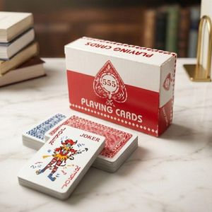 Cartes à jouer Rami pour poker et jeux de société cartes classiques pour soirées en famille et entre amis jeux de cartes traditionnels avec deux paquets rouge et bleu inclus pour divertissement et compétitions conviviales à la maison