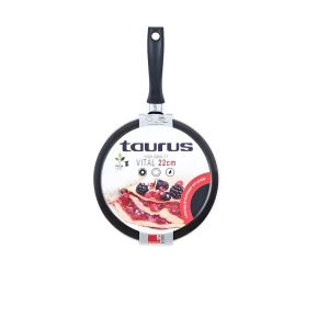 Taurus Crêpière - Antiadhésive - Pour crêpes et galettes - Noire, 22 cm