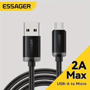 ESSAGER Câble  Micro USB 2A pour Charge Rapide, Câble USB pour Xiaomi Realme Redmi Samsung Huawei, Fil de Charge de Données USB pour Téléphone Portable