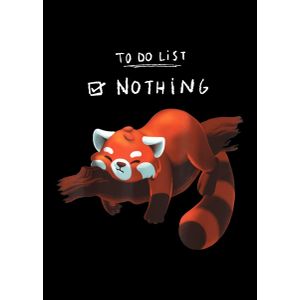 Red panda cute lazy  Poster Chambre Haute Qualité