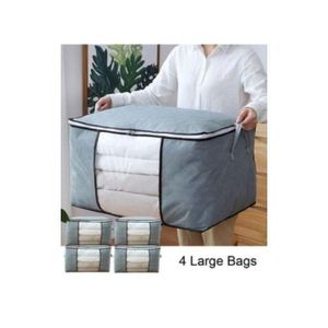3X Sac de Rangement pour Vêtements de Grande Capacité, pour Couverture, Couettes