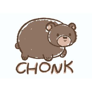 Chonky bear  Poster Chambre Haute Qualité