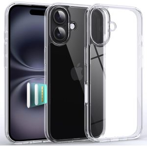 Case Coque transparente pour iPhone 16 Plus avec protection militaire contre les chutes, design élégant et renforts aux coins pour une sécurité optimale
