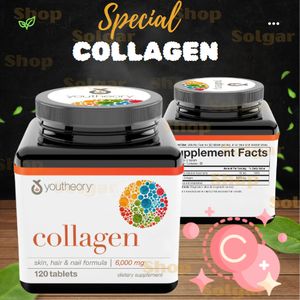 Youtheory Collagène, 1000 mg,  كولاجين 1000 مجم [ للبشرة والشعر والأظافر] 120 قرص