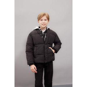 Defacto جاكيت ولادي دودون بغطاء للرأس قابل للإزالة