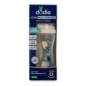 Dodie Biberon Anti-Colique - Confort de Bébé - Nouveau-né et Nourrisson - 270 ml - Fabriqué en France