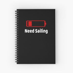 Low Battery Need Sailing TShirt Activities Hobbies Gift Spiral Notebook Bloc note