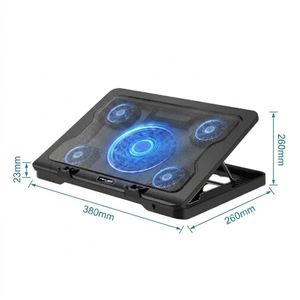 Support Refroidisseur pour PC Portable (NCP-065) - 5 Ventilateurs et Éclairage Ambiant