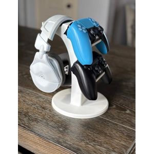 Miraz Support Double Manette PS5 et Casque Gaming - Couleur Blanc
