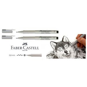 Feutre noir 0,8mm - Faber-Castell