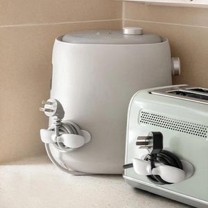 Organisateur de câbles autocollant pour appareils électroménagers, enrouleur de cordon en silicone, gestion des fils cuisine et bureau, lot de 4