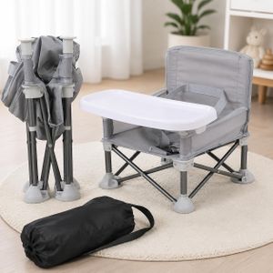 Chaise Haute Bébé Pliante Portable avec Tablette – Siège Repas Nomade