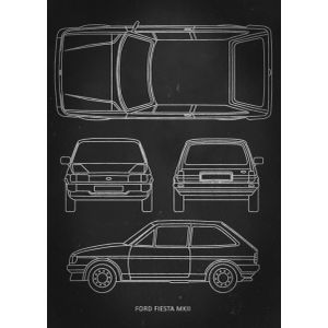 Fiesta mk3  Poster Chambre Haute Qualité