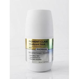 Phormax  Pigment Clair Déodorant Stick Éclat & Protection 96H – Anti-Odeur, Sans Aluminium, Glutathion (50 ml)