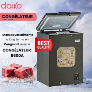 Daiko Congélateur Rapide anti-bactérie R600a 100 L Silencieux Avec Technologie courant faible, CGC120XDK 