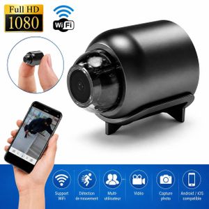 Mini Caméra Wi Fi Full HD 1080P avec Vision Nocturne, Détection de Mouvement et Vue à Distance