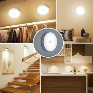 Lampe LED magnétique avec détecteur de mouvement, idéale pour l’éclairage sous meuble en cuisine.
