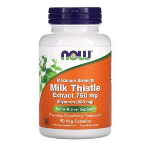 Now Foods Milk thistle extract 750mg silymarin 600mg 90 Veg