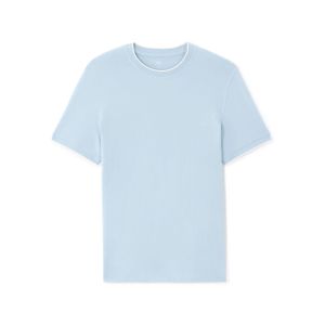 Celio T-shirt regular col rond piqué - BLUE LIGHT