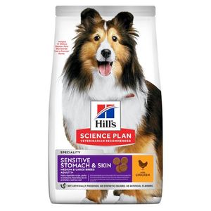 Hills croquette chien  SENSTIVE STOMACH AND SKIN  Adult 1+Dog Food with Chicken 14KG