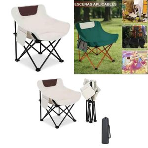 chaise de camping pliante portable - Chaise pliante de camping, chaise de plage pliante portable, chaise légère et polyvalente pour les voyages en plein air, les pique-niques et la randonnée, avec sac de transport- Chaise de camping