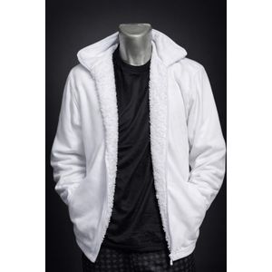 Veste polaire manteau chaud blanc 