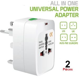 Adaptateur de prise de voyage Unidapt US Canada Mexico, adaptateur de prise  européen vers américain, adaptateurs de sortie universels, 2 -Pack