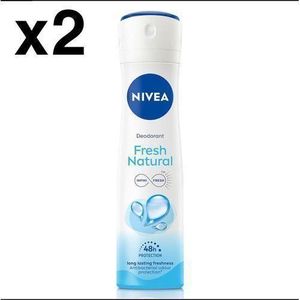 NIVEA Fresh Natural 48h - Déodorant Femme (200ML.) x2