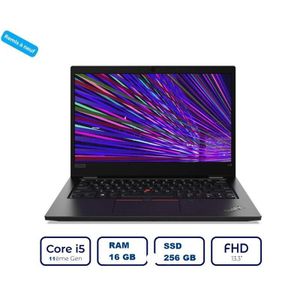 Lenovo ThinkPad L13 Intel Core i5-1135G7 11ème Gen  RAM 16GB SSD 256GB - Remis a neuf