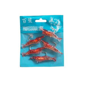 5pcs Leurre de pêche Crevette 4cm 4g a hameçon crevette spinning surfcasting canne