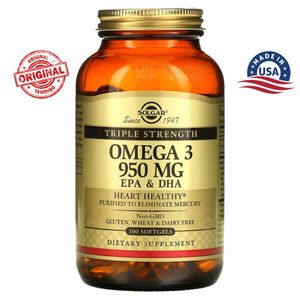 Solgar Oméga-3, EPA et DHA, Triple concentration,950 mg, 100 capsules à enveloppe molle