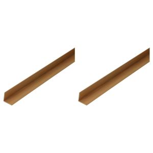 Lot de 2 - Cornière en PVC Hêtre 2000x25x25mm - Protection et Finition d'Angle
