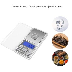 ميزان الجيب الرقمي الإلكتروني، ميزان مجوهرات صغير الدقة، ميزان مطبخ بإضاءة خلفية، 0.01 جم/200 جم،
