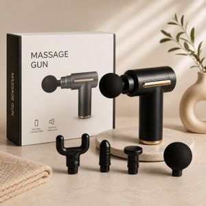 UNIQUE Pistolet de Massage Musculaire – Récupération Sport & Détente – Rechargeable USB – Têtes Interchangeables