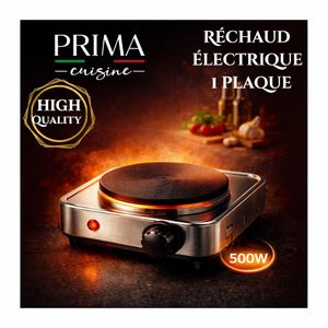 Prima Plaque électrique portable 1 feu – Cuisson rapide et facile
