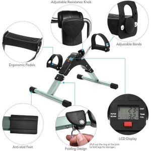 Pédalier d'Exercice pour Bras et Jambes avec Résistance Variable